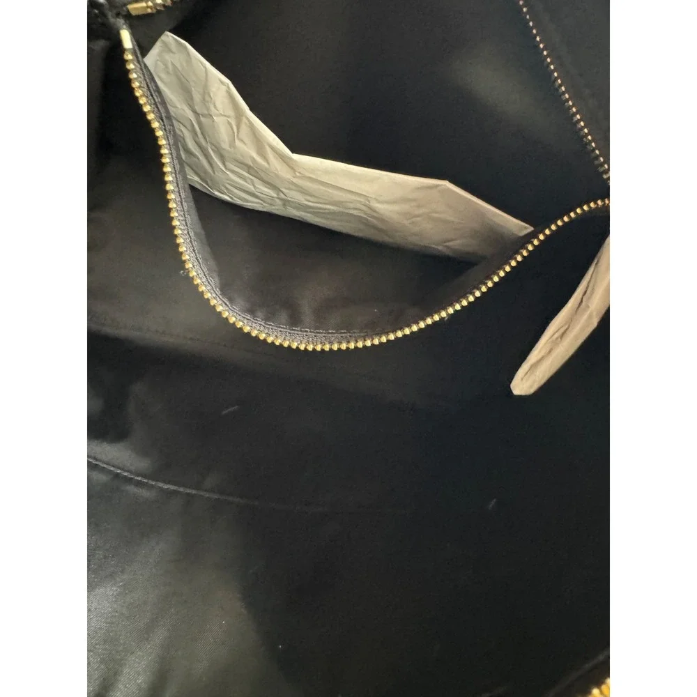 Tory Burch Carson Hobo Bag Black Pebbled Leather Gold Chain NWT 75421